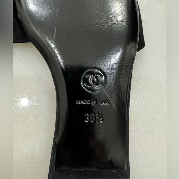CHANEL CC Logo Slide Sandals Mules - Size 36.5 - Picture 4 of 4